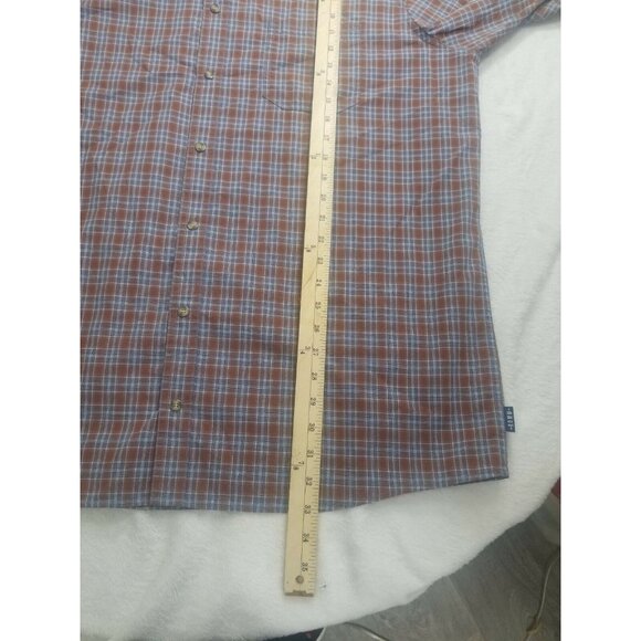 Plaid  Button-Up Shirt size 2XT By ROWM 100% Cotton - Picture 4 of 8